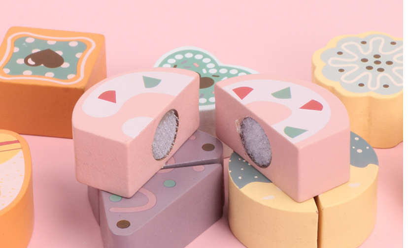 Wooden Bakery Role Play Set | Pretend Bake Shop with Cakes, Pastries & Cash Register