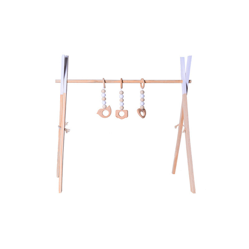 Scandi Wooden Baby Activity Gym | Montessori Hanging Toys for Sensory Play | Newborn to 6 Months