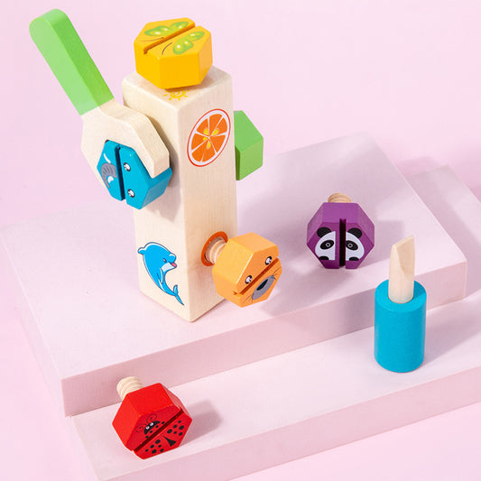 Wooden Screw Block Toy for Kids | Fine Motor & Logical Thinking DIY Activity | Age 3+