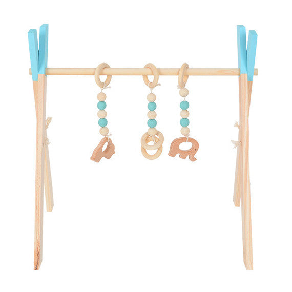 Scandi Wooden Baby Activity Gym | Montessori Hanging Toys for Sensory Play | Newborn to 6 Months