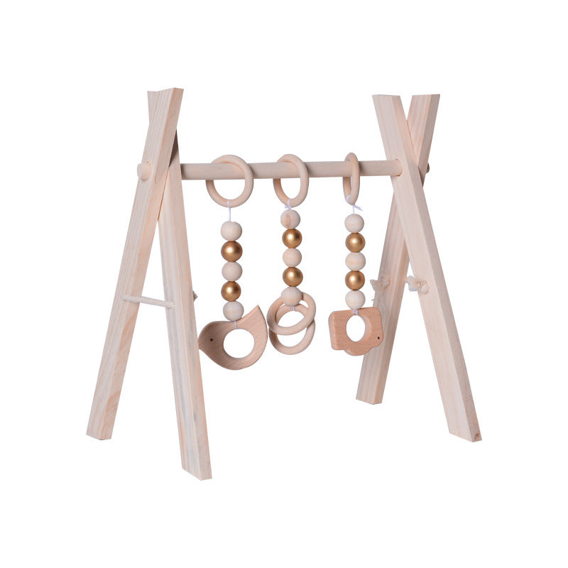 Scandi Wooden Baby Activity Gym | Montessori Hanging Toys for Sensory Play | Newborn to 6 Months