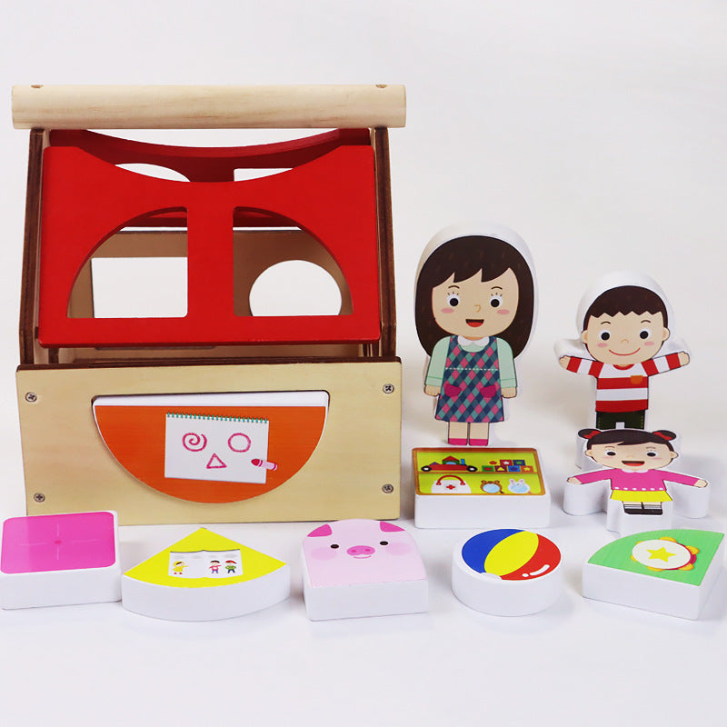Wooden Farm Shape Sorter | Animal Matching Barn Toy for Toddlers